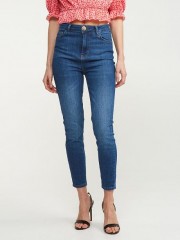 Light blue high-waisted skinny jean σε ελαστικό ύφασμα και animal διακοσμητικό πίσω στη μέση Lynne
