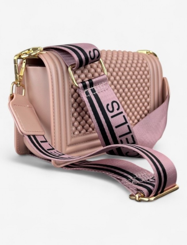 FLAT BALL small 25 MISTY ROSE/LIGHT GOLD CHAIN SHOULDERBAG FLAT BALL small 25 MISTY ROSE/LIGHT GOLD CHAIN SHOULDERBAG