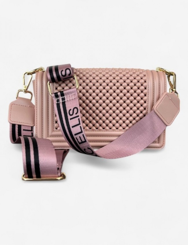 FLAT BALL small 25 MISTY ROSE/LIGHT GOLD CHAIN SHOULDERBAG FLAT BALL small 25 MISTY ROSE/LIGHT GOLD CHAIN SHOULDERBAG
