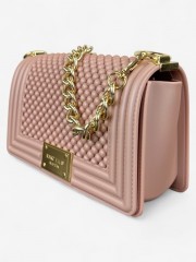 FLAT BALL small 25 MISTY ROSE/LIGHT GOLD CHAIN SHOULDERBAG FLAT BALL small 25 MISTY ROSE/LIGHT GOLD CHAIN SHOULDERBAG