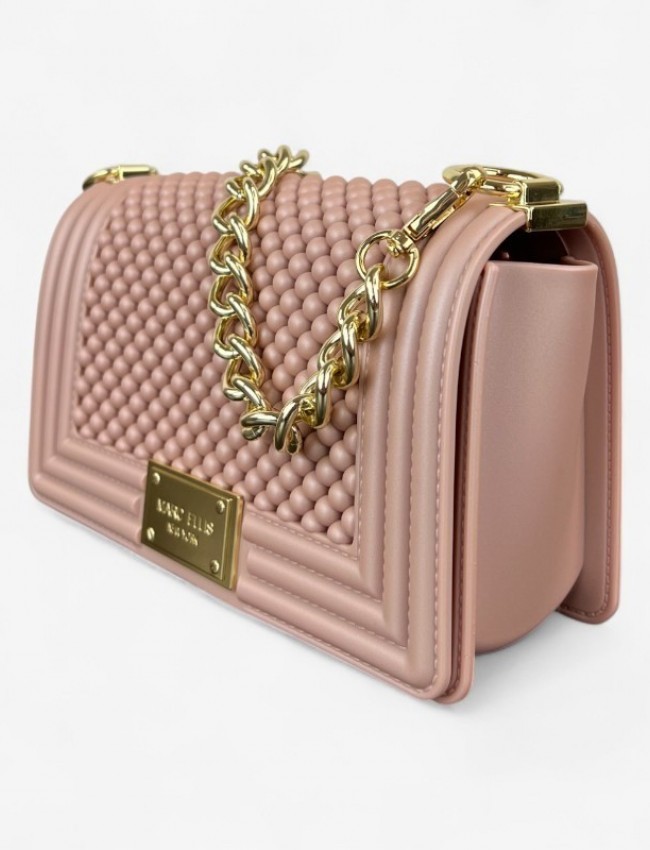 FLAT BALL small 25 MISTY ROSE/LIGHT GOLD CHAIN SHOULDERBAG FLAT BALL small 25 MISTY ROSE/LIGHT GOLD CHAIN SHOULDERBAG