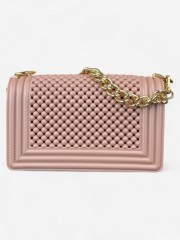 FLAT BALL small 25 MISTY ROSE/LIGHT GOLD CHAIN SHOULDERBAG FLAT BALL small 25 MISTY ROSE/LIGHT GOLD CHAIN SHOULDERBAG
