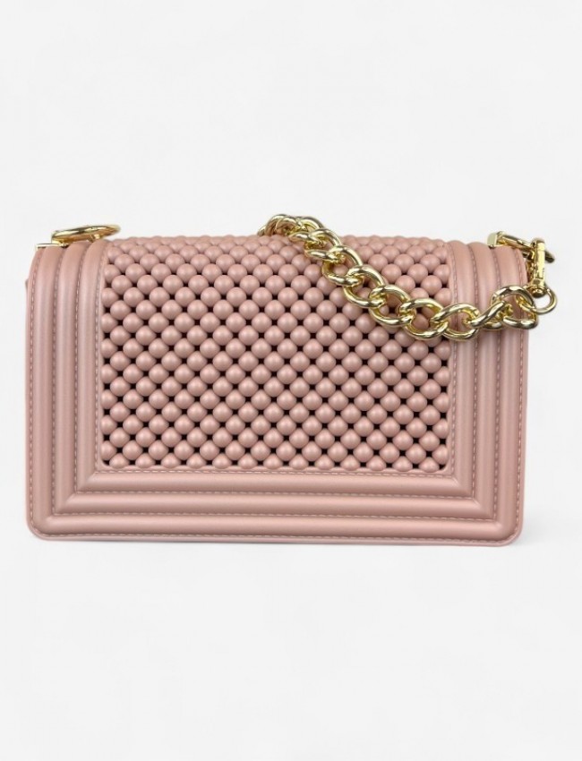 FLAT BALL small 25 MISTY ROSE/LIGHT GOLD CHAIN SHOULDERBAG FLAT BALL small 25 MISTY ROSE/LIGHT GOLD CHAIN SHOULDERBAG