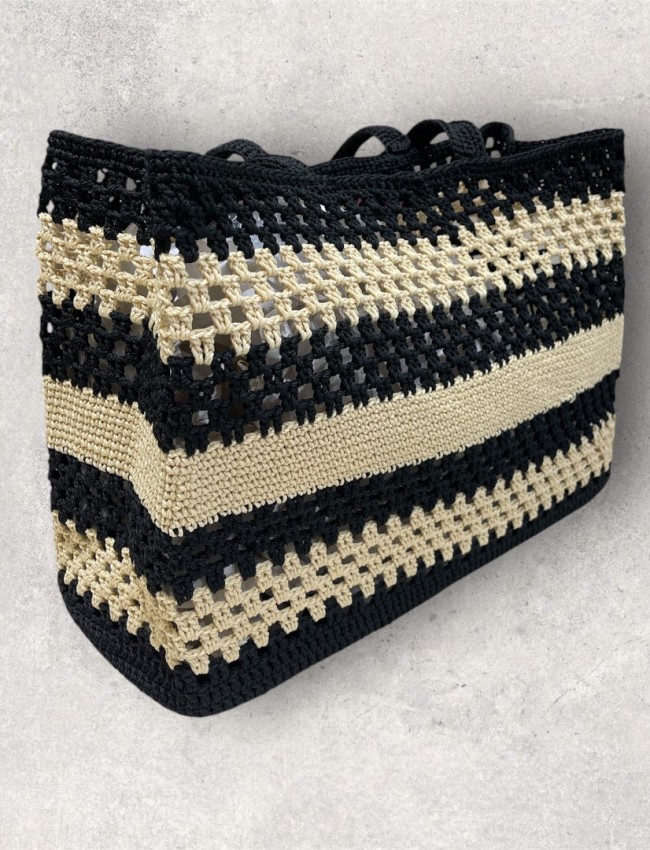 BUBY VALENZA HANDBAG BLACK/TURTLEDOVE
