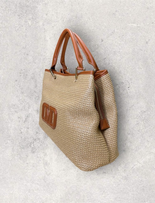 BROOKE STRAW HANDBAG NATURE/CAMEL BROOKE STRAW HANDBAG NATURE/CAMEL