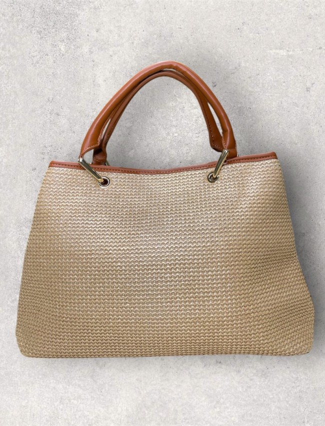 BROOKE STRAW HANDBAG NATURE/CAMEL BROOKE STRAW HANDBAG NATURE/CAMEL