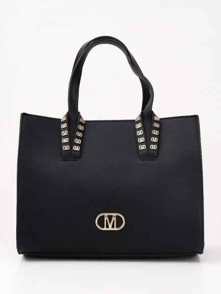ELIF large BLACK GOLD DETAILS HANDBAG
