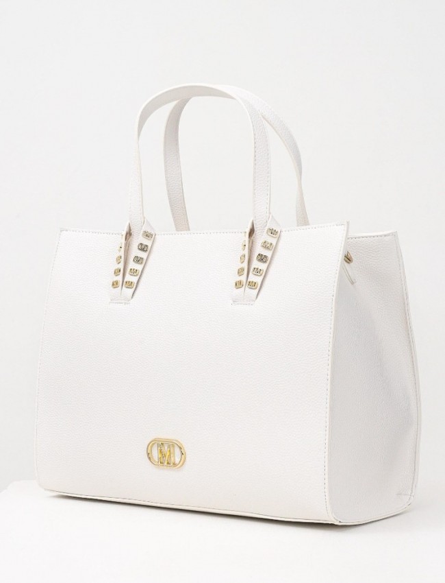 ELIF large MILK GOLD DETAILS HANDBAG