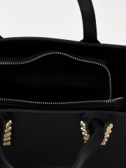 ELIF large BLACK GOLD DETAILS HANDBAG