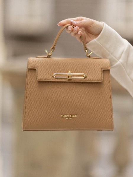 IRIS large CAMEL HANDBAG