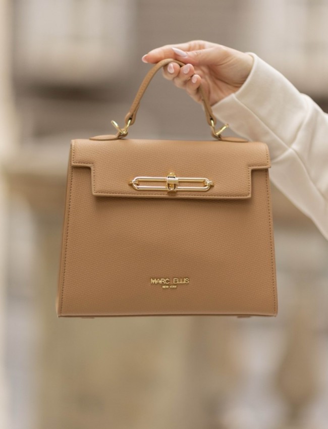 IRIS large CAMEL HANDBAG