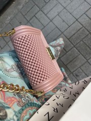 FLAT BALL small 25 MISTY ROSE/LIGHT GOLD CHAIN SHOULDERBAG