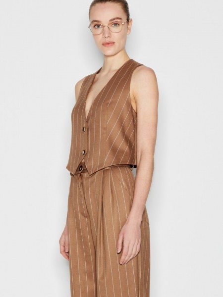 STORYLINES VEST OFF WHITE-BROWH NADIA RAPTI