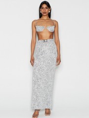 Dorian Long Skirt Silver 