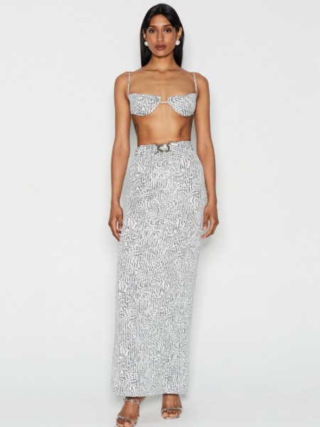 Dorian Long Skirt Silver 