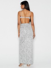 Dorian Long Skirt Silver 