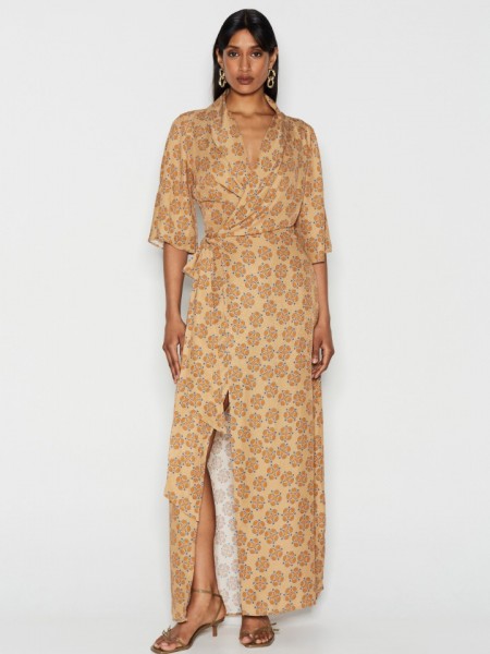 CORALIA WRAP GOLDEN DRESS