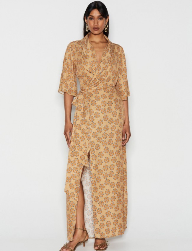 CORALIA WRAP GOLDEN DRESS