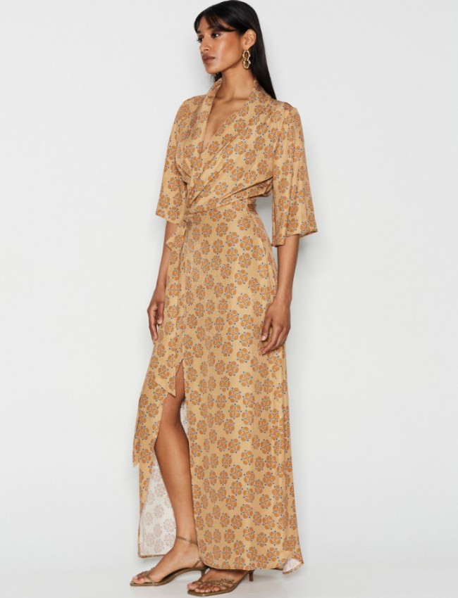 CORALIA WRAP GOLDEN DRESS