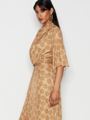 CORALIA WRAP GOLDEN DRESS