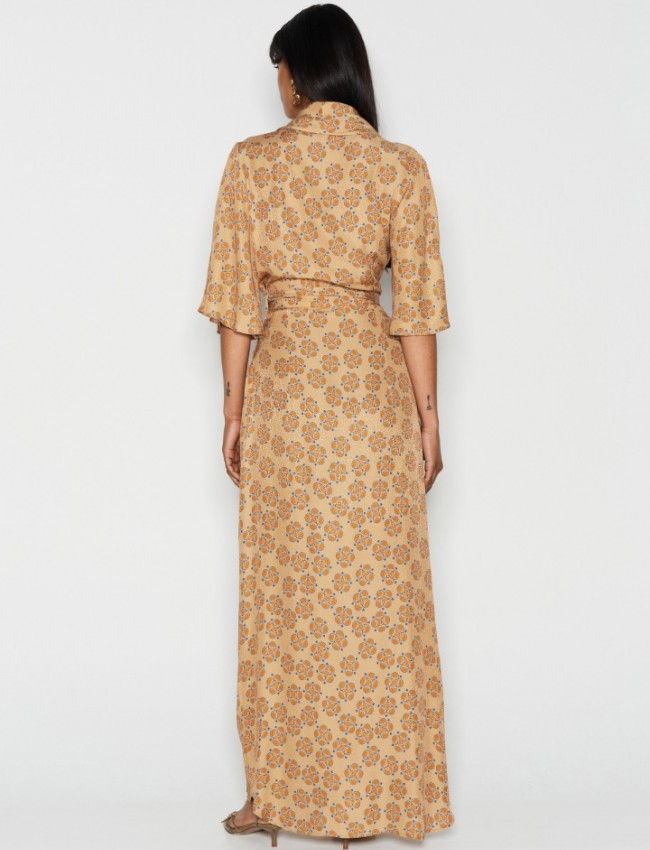 CORALIA WRAP GOLDEN DRESS