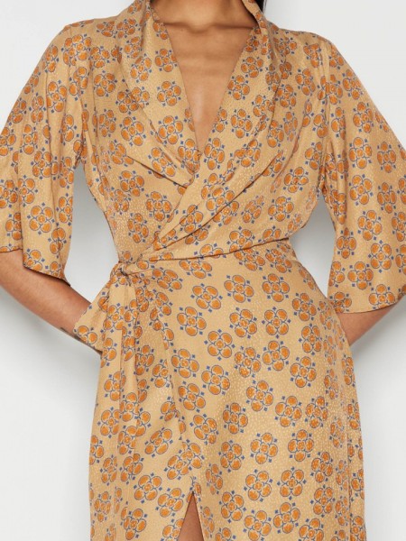 CORALIA WRAP GOLDEN DRESS