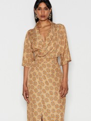 CORALIA WRAP GOLDEN DRESS