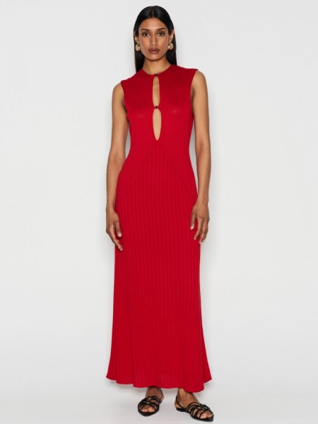 TEMPTATION KNIT  DRESS RED
