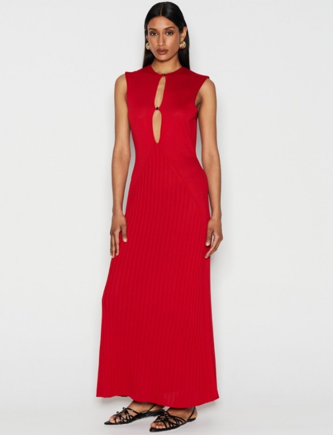 TEMPTATION KNIT  DRESS RED