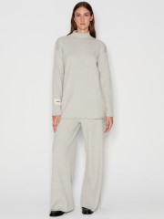 TAGLINES KNITTED BLOUSE LIGHT GREY