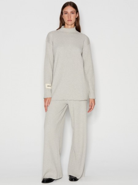 TAGLINES KNITTED BLOUSE LIGHT GREY