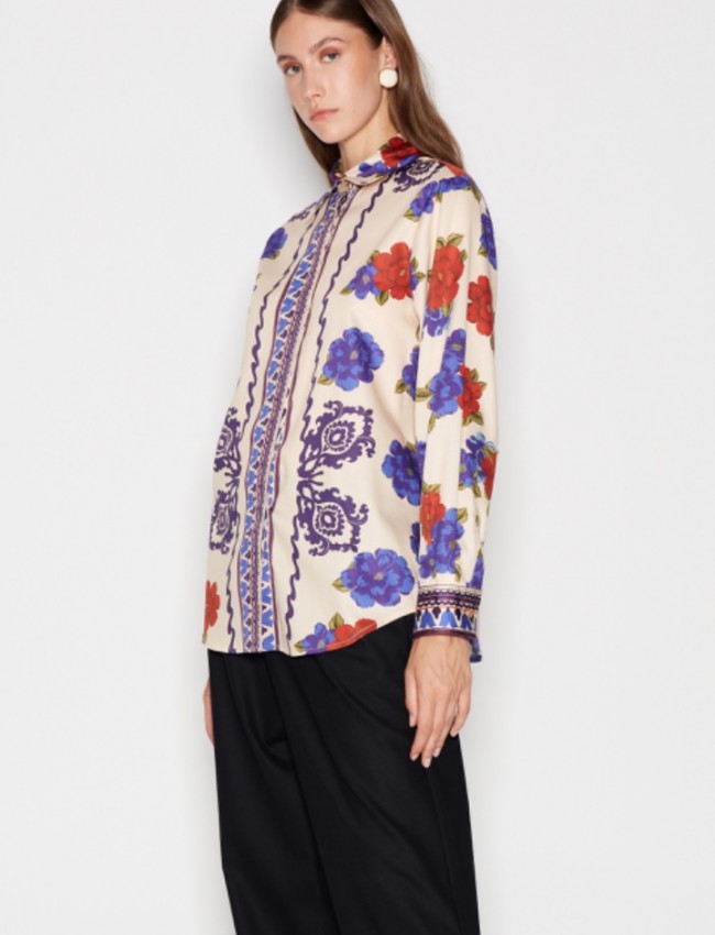 FLORAL FICTION SHIRT CREAM