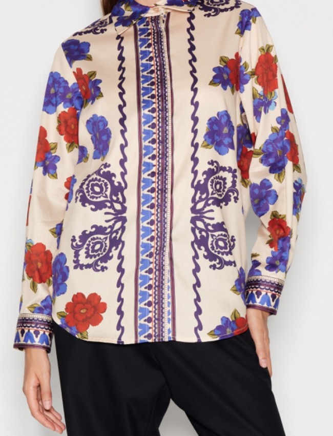 FLORAL FICTION SHIRT CREAM