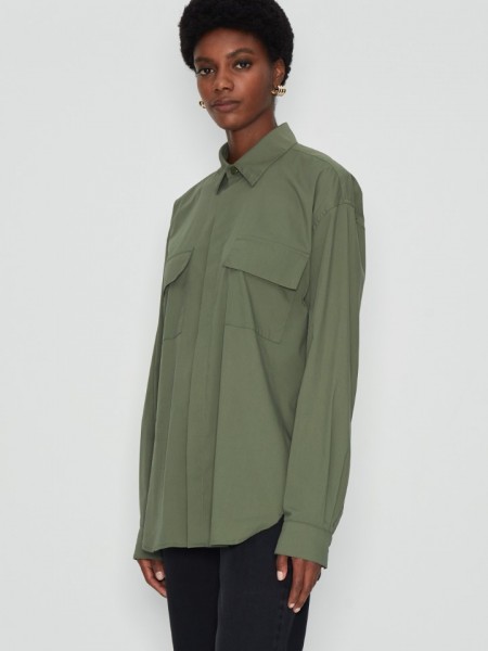 NATURAL CANVAS SHIRT KHAKI