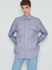 NATURAL CANVAS SHIRT BABY BLUE