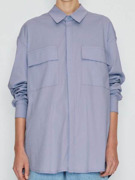 NATURAL CANVAS SHIRT BABY BLUE