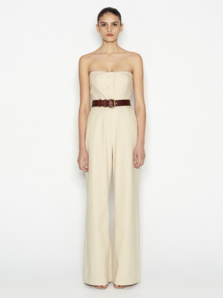 DESERT JUMPSUIT strapless BEIGE