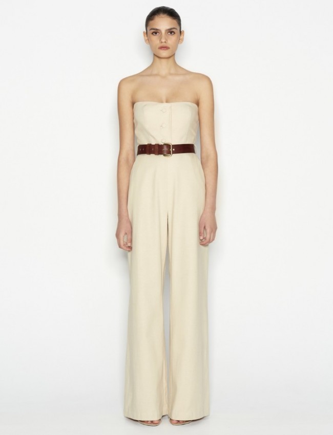 DESERT JUMPSUIT strapless BEIGE