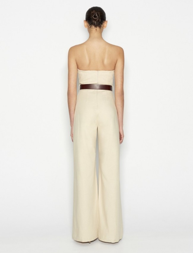 DESERT JUMPSUIT strapless BEIGE