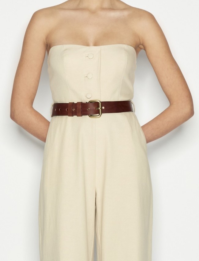 DESERT JUMPSUIT strapless BEIGE