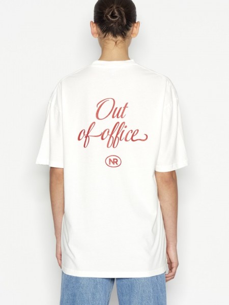 OUT OF OFFICE T- SHIRT OFF-WHITE/RED