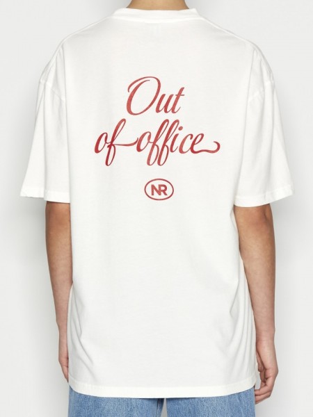 OUT OF OFFICE T- SHIRT OFF-WHITE/RED