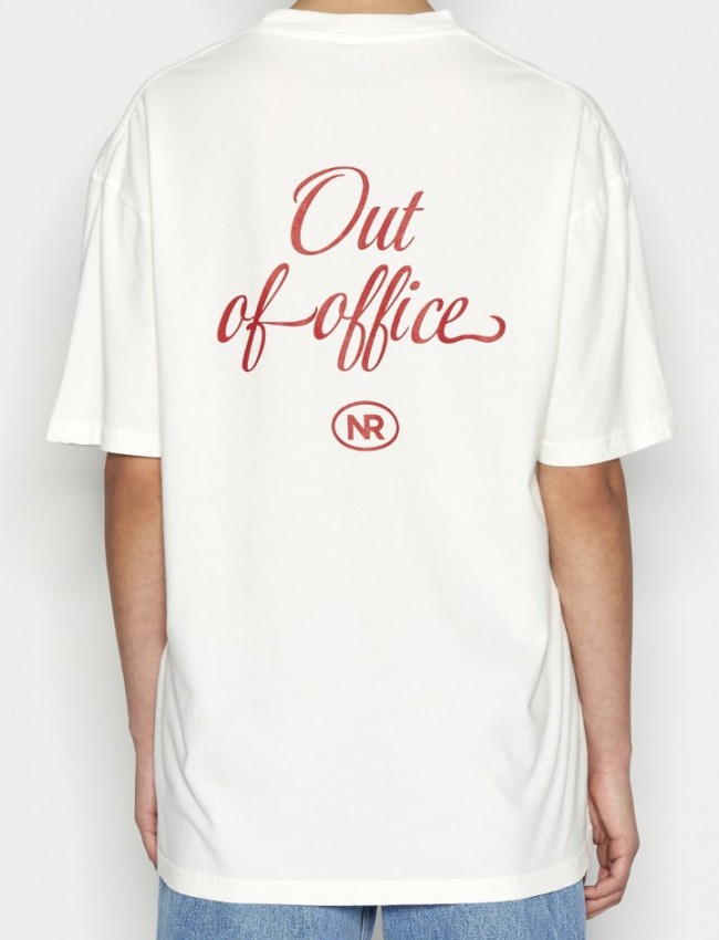 OUT OF OFFICE T- SHIRT OFF-WHITE/RED