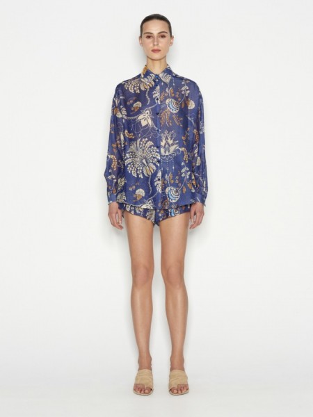 CUBAN LONG SLEEVE SHIRT BLUE