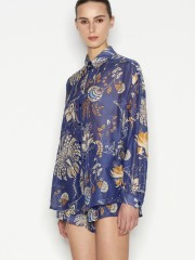 CUBAN LONG SLEEVE SHIRT BLUE