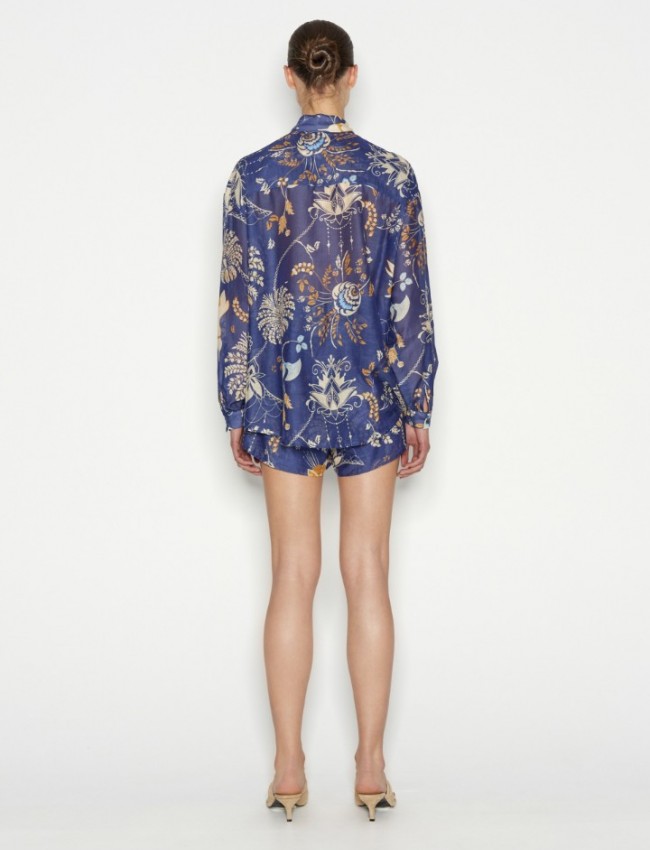 CUBAN LONG SLEEVE SHIRT BLUE
