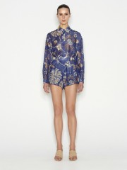 CUBAN LONG SLEEVE SHIRT BLUE