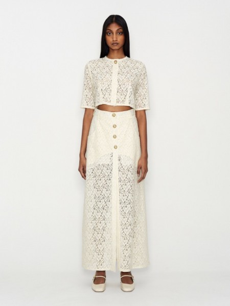 LACE N GRACE SKIRT OFF-WHITE