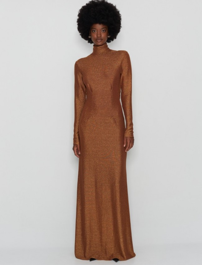 BIRDS OF PARADISE GOLD DRESS