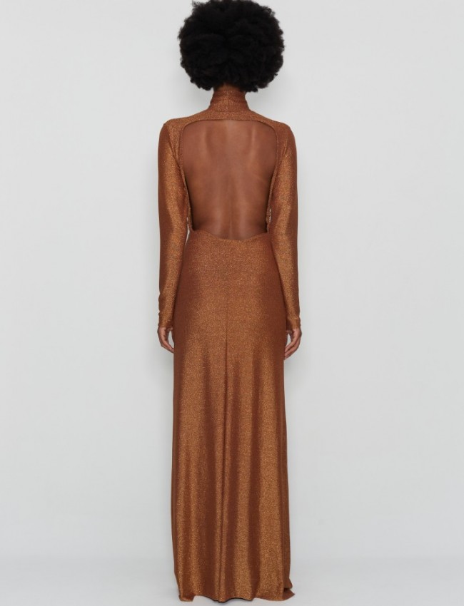 BIRDS OF PARADISE GOLD DRESS